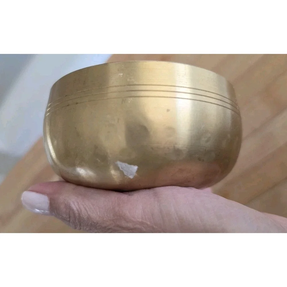 Brass Tibetan Singing Bowl Only Yoga Sound Healing Meditation‎ Instrument Church